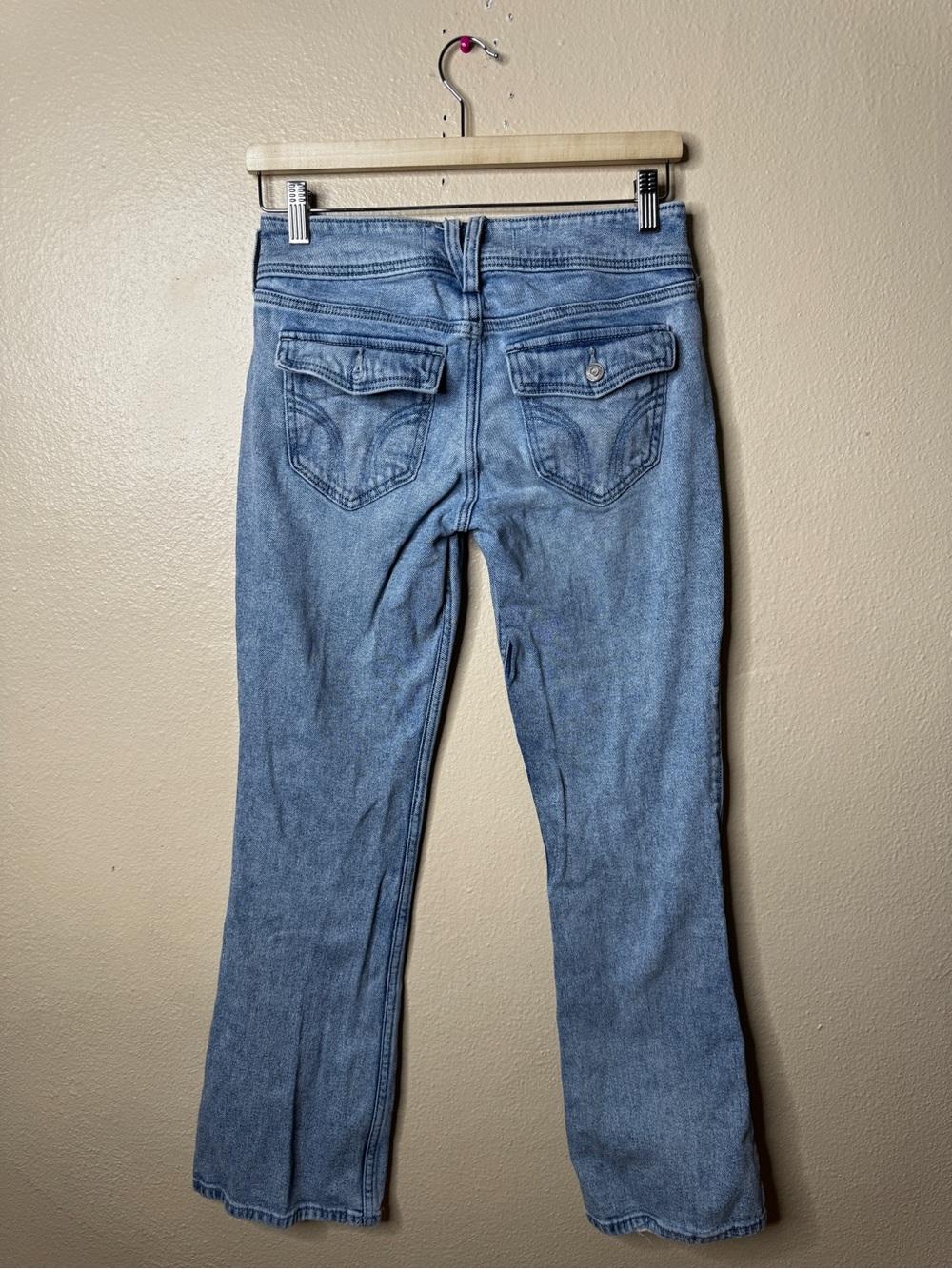 Hollister Womens W27 Regular Low Rise Bootcut Jeans Light Wash Y2K - Picture 6 of 6